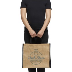 Grand sac shopping en jute Harry 25LCouleur:Naturel / Noir