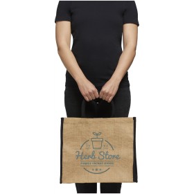 Grand sac shopping en jute Harry 25LCouleur:Naturel / Noir