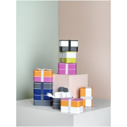 Lunch box MIYO à deux blocsCouleur:Orange / Orange / Blanc