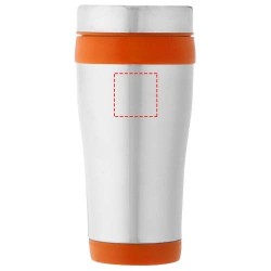 Mug isotherme Elwood 410mlCouleur:Argent / Orange