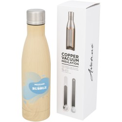 Bouteille isotherme Vasa imitation bois sous vide avec couche de cuivre de 500 mlCouleur:Marron