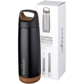 Bouteille de sport 600ml avec isolation par le vide et couche de cuivre ValhallaCouleur:Noir