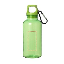 Bouteille d'eau Oregon de 400 ml en plastique recyclé avec mousquetonCouleur:Vert