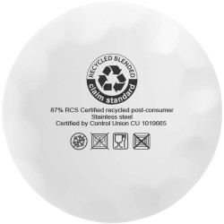 Bouteille isotherme sous vide Cove de 500 ml en cuivre et acier inoxydable recyclé certifié RCS Couleur:Blanc