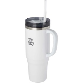 Mug avec paille Melbourne de 1200 ml certifié RCSCouleur:Blanc