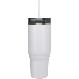 Mug avec paille Melbourne de 1200 ml certifié RCSCouleur:Blanc