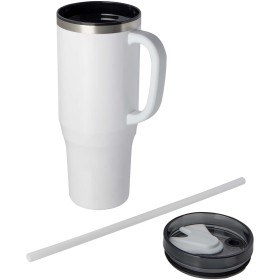 Mug avec paille Melbourne de 1200 ml certifié RCSCouleur:Blanc