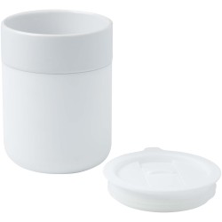 Gobelet en céramique Java de 330 ml avec revêtement en silicone et couvercle en plastiqueCouleur:Blanc