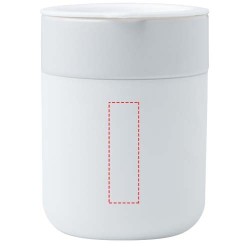 Gobelet en céramique Java de 330 ml avec revêtement en silicone et couvercle en plastiqueCouleur:Blanc