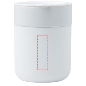 Gobelet en céramique Java de 330 ml avec revêtement en silicone et couvercle en plastiqueCouleur:Blanc