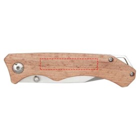 Couteau de poche en bois Dave avec clip de ceintureCouleur:Bois