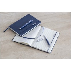 Ensemble carnet à couverture rigide A5 et stylo roller Legato EleganceCouleur:Blanc / Blanc