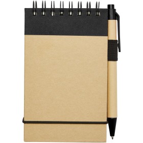 Bloc-notes recyclé format A7 avec stylo ZuseCouleur:Naturel / Noir