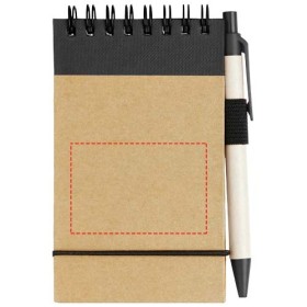 Bloc-notes recyclé format A7 avec stylo ZuseCouleur:Naturel / Noir