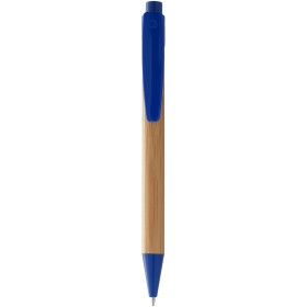 Stylo bille en bambou BorneoCouleur:Naturel / Bleu royal