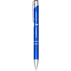 Stylo bille rétractable en aluminium anodisé MonetaCouleur:Bleu