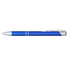 Stylo bille rétractable en aluminium anodisé MonetaCouleur:Bleu