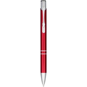 Stylo bille rétractable en aluminium anodisé MonetaCouleur:Rouge
