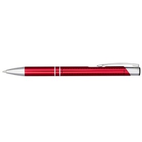 Stylo bille rétractable en aluminium anodisé MonetaCouleur:Rouge