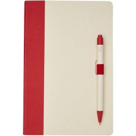 Ensemble carnet de notes format A5 et stylo bille, à partir de briques de lait recyclées, Dairy DreamCouleur:Rouge