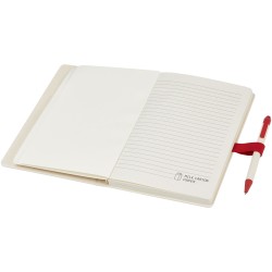 Ensemble carnet de notes format A5 et stylo bille, à partir de briques de lait recyclées, Dairy DreamCouleur:Rouge