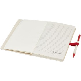 Ensemble carnet de notes format A5 et stylo bille, à partir de briques de lait recyclées, Dairy DreamCouleur:Rouge