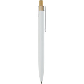 Stylo bille en aluminium recyclé NooshinCouleur:Blanc