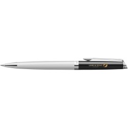 Stylo roller Waterman Hemisphere avec habillage palladiumCouleur:Blanc / Noir