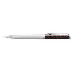 Stylo roller Waterman Hemisphere avec habillage palladiumCouleur:Blanc / Noir