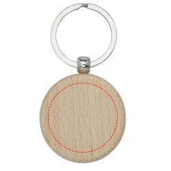 Porte-clés rond Giovanni en bois de hêtreCouleur:Naturel