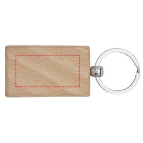 Porte-clés rectangulaire Gian en bois de hêtreCouleur:Naturel