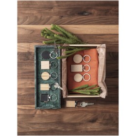 Porte-clés rectangulaire Neta en bambouCouleur:Naturel