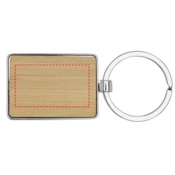 Porte-clés rectangulaire Neta en bambouCouleur:Naturel