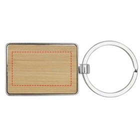 Porte-clés rectangulaire Neta en bambouCouleur:Naturel