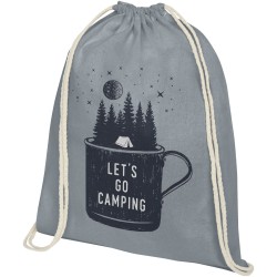 Sac à dos Oregon en coton de 140 g/m² avec cordon de serrage 5LCouleur:Gris