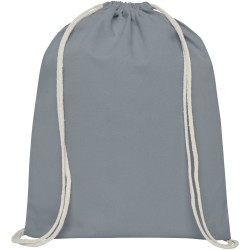 Sac à dos Oregon en coton de 140 g/m² avec cordon de serrage 5LCouleur:Gris