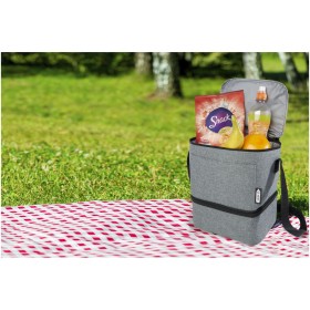 Sac-repas isotherme Tundra en RPET pour 9 canettes 9LCouleur:Gris