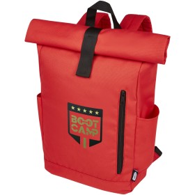 Sac à dos Byron de 18 L en RPET GRS 15,6" avec dessus enroulableCouleur:Rouge