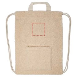 Sac à dos avec cordon sherpa recyclé GRS de 9 L BearCouleur:Naturel