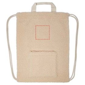 Sac à dos avec cordon sherpa recyclé GRS de 9 L BearCouleur:Naturel