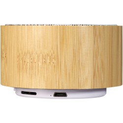 Haut-parleur Bluetooth® en bambou CosmosCouleur:Naturel / Blanc