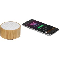 Haut-parleur Bluetooth® en bambou CosmosCouleur:Naturel / Blanc