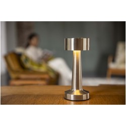Lampe de table rechargeable Aludra avec intensité réglable et 3 modes d’éclairageCouleur:Blanc