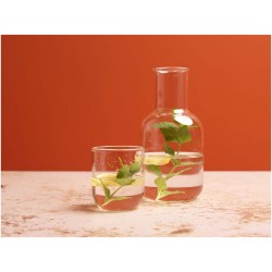 Ensemble carafe et tasse en verre AmelieCouleur:Translucide
