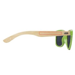 Lunettes de soleil Sun Ray en bambouCouleur:Citron vert