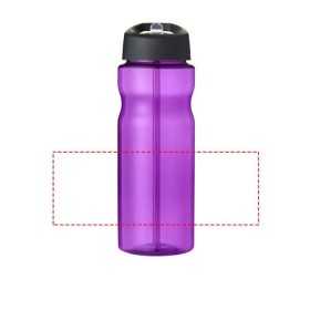 Bouteille de sport H2O Active® Base 650ml avec couvercle à goulotCouleur:Violet / Noir