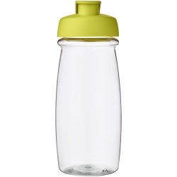 Bouteille de sport H2O Active® Pulse 600ml avec couvercle à clapetCouleur:Translucide / Citron vert