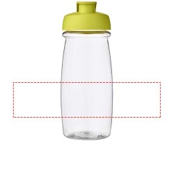 Bouteille de sport H2O Active® Pulse 600ml avec couvercle à clapetCouleur:Translucide / Citron vert