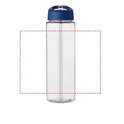 Bouteille de sport H2O Active® Vibe 850ml  couvercle bec verseurCouleur:Translucide / Bleu