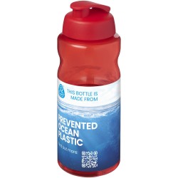 Bouteille de sport H2O Active® Eco Big Base de 1 litre à couvercle rabattableCouleur:Rouge / Rouge